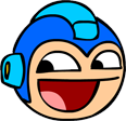 megaman, mega, grin